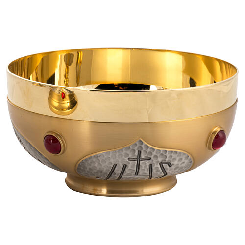 Chalice, ciborium, paten and bowl paten, chiselled with stones 13