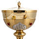 Chalice, ciborium, paten and bowl paten, chiselled with stones s7