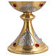 Chalice, ciborium, paten and bowl paten, chiselled with stones s6