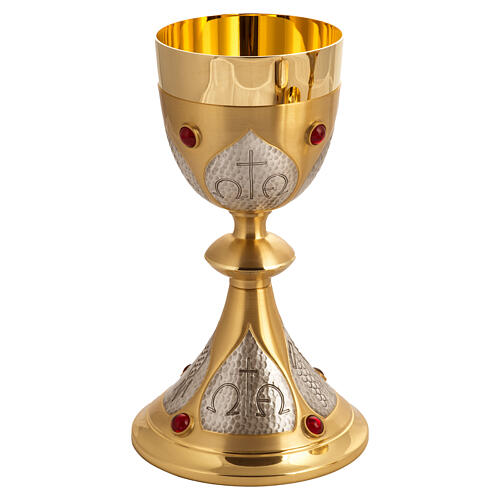 Chalice, ciborium, paten and bowl paten, chiselled with stones 3