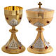 Chalice, ciborium, paten and bowl paten, chiselled with stones s1