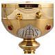 Chalice, ciborium, paten and bowl paten, chiselled with stones s10