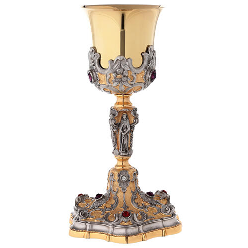 Chalice and paten, bi-coloured with stones 9