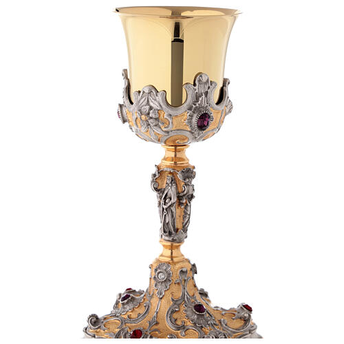 Chalice and paten, bi-coloured with stones 11