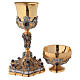 Chalice and paten, bi-coloured with stones s1