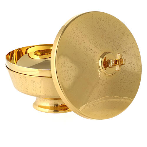 Chalice and Ciborium in gold-plated knurled brass with cross 5