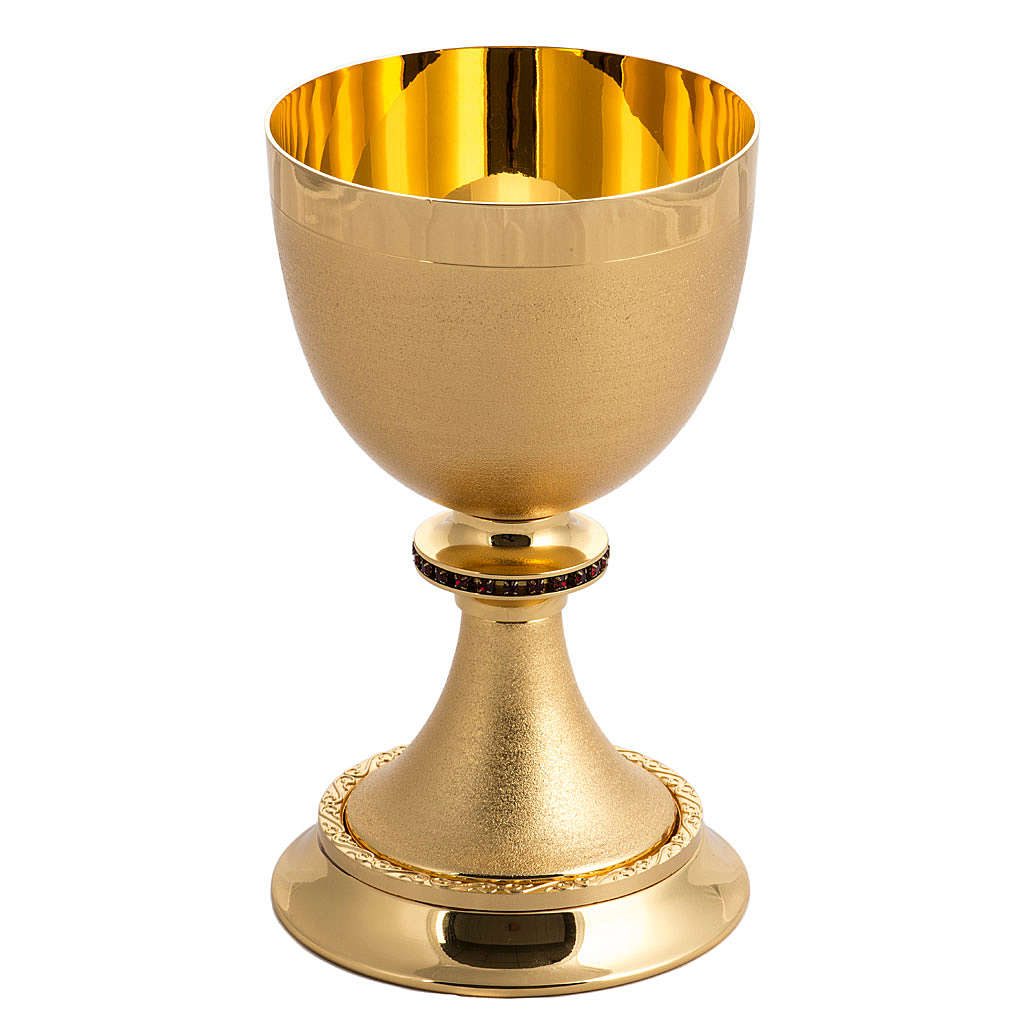 Chalice in goldplated knurled brass online sales on