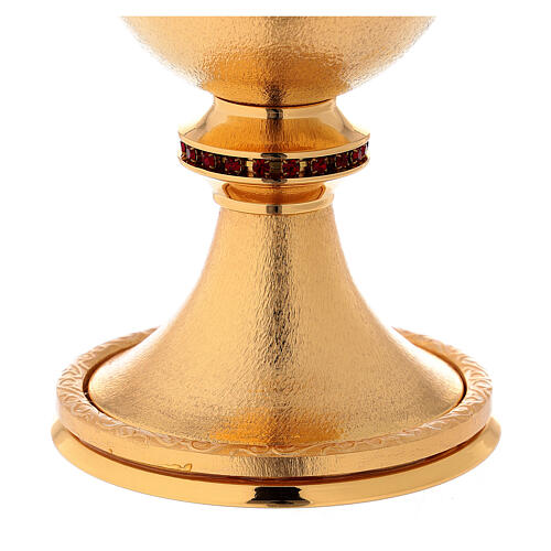 Chalice in gold-plated knurled brass 3
