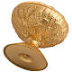 Chalice, ciborium and paten in bronze brass, ears of wheat s10