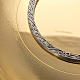 Patena latón dorado graneado anillo de plata s3