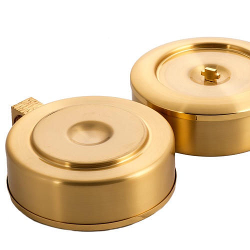 Paten with cover in satin brass 7