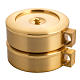 Paten with cover in satin brass s1