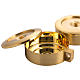 Paten with cover in satin brass s3
