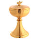 Knurled chalice and ciborium of gold plated brass s3