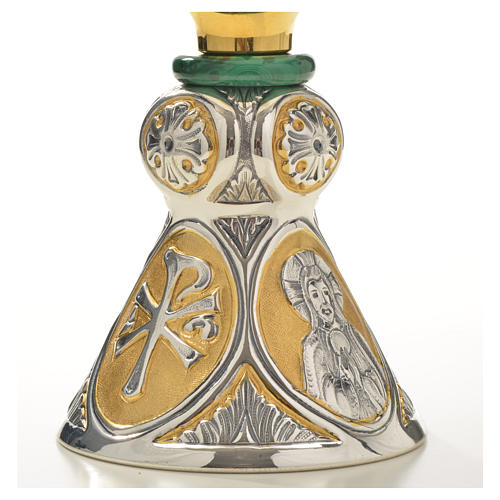 Tassilo Kelch und Ziborium aus Messing handziseliert 7