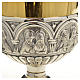 Chalice and Ciborium in brass mod. 12 Apostoles, hand chiselled s8