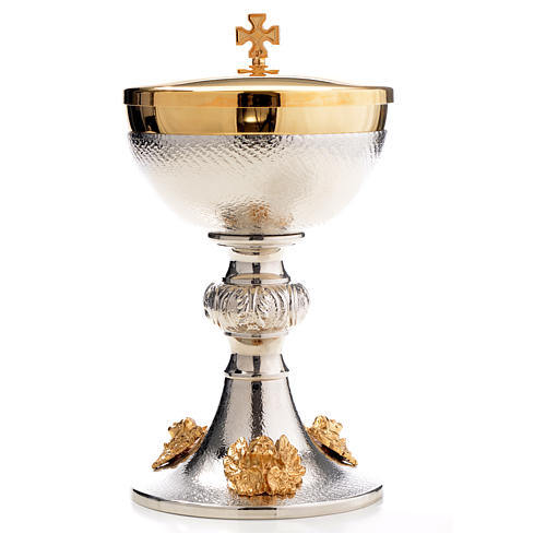Chalice and Ciborium, silver plated with golden putti 5