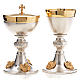 Chalice and Ciborium, silver plated with golden putti s1