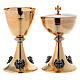 Chalice and Ciborium in gold-plated brass with silver putti s1