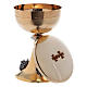 Chalice and Ciborium in gold-plated brass with silver putti s4