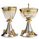 Kelch und Ziborium versilberten Messing mit goldenen Putten s1