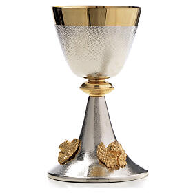 Chalice and Ciborium in silver brass with golden putti