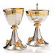 Chalice and Ciborium in silver brass with golden putti s11