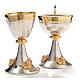 Chalice and Ciborium in silver brass with golden putti s3