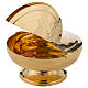 Ciborium in gold-plated brass with opening lid s2