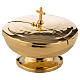 Ciborium in gold-plated brass with opening lid s1