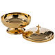 Ciborium in gold-plated brass with opening lid s3