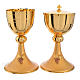 Chalice and Ciborium in brass with decoration s1