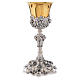 Chalice in brass, chiselled with angels s1