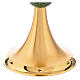 Chalice in brass with flaring rim and enamel on pommel s6