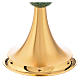 Chalice in brass with flaring rim and enamel on pommel s3