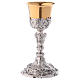 Chalice in brass, chiselled with grapes and ear of wheat s6