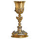 Chalice in brass, lost wax casting, 3 angels, 3 friars s1