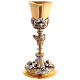 Chalice in brass, lost wax casting, 3 angels, 3 friars s1