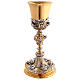 Chalice in brass, lost wax casting, 3 angels, 3 friars s7