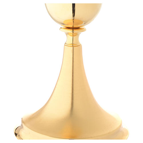 Chalice in gold-plated brass with satin base 2
