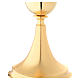 Chalice in gold-plated brass with satin base s2