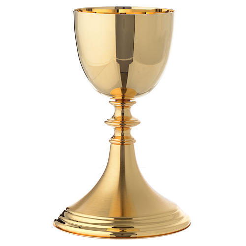 Chalice in brass plate with Lamb of God 3