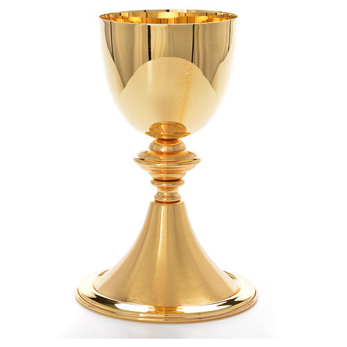 Chalice in brass plate 1