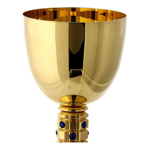 Chalice in brass with rhinestones embellished pommel 3
