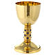 Chalice in brass with rhinestones embellished pommel s1