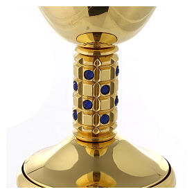 Chalice in brass with rhinestones embellished pommel