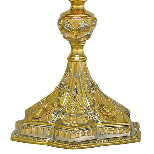 Chalice and ciborium in investment casting of bi-coloured brass 3