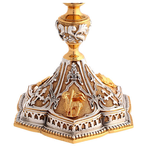 Calice Pisside microfusione ottone bicolore Scene Cristo 5