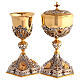 Chalice and ciborium in investment casting of bi-coloured brass s1