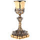 Chalice in investment casting of bi-coloured brass with Angels s7